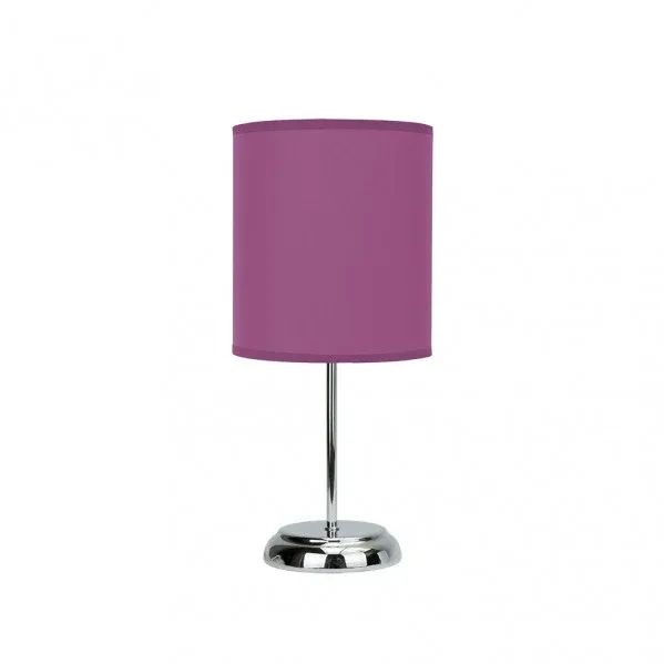Lampe de table Fabrilamp Nicole lilas métal E14