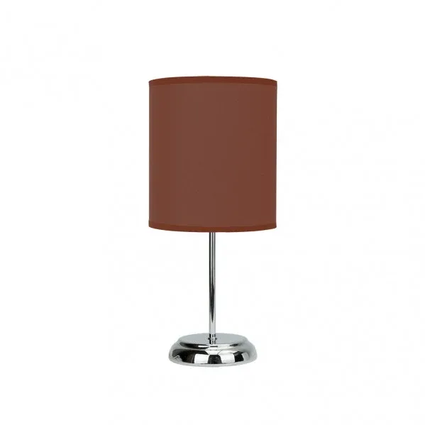 Lampe de table Fabrilamp Nicole en métal brun chocolat E14