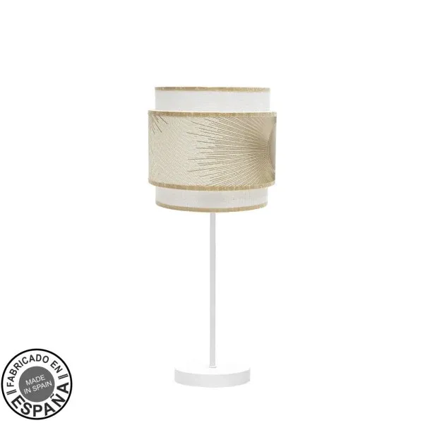 Lampe de table Fabrilamp Népal métal blanc E14