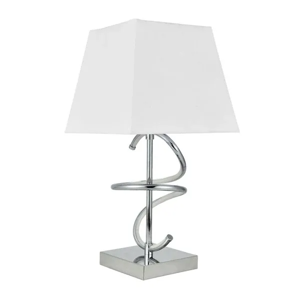 Lampe de table Fabrilamp Nueva York chromée E27