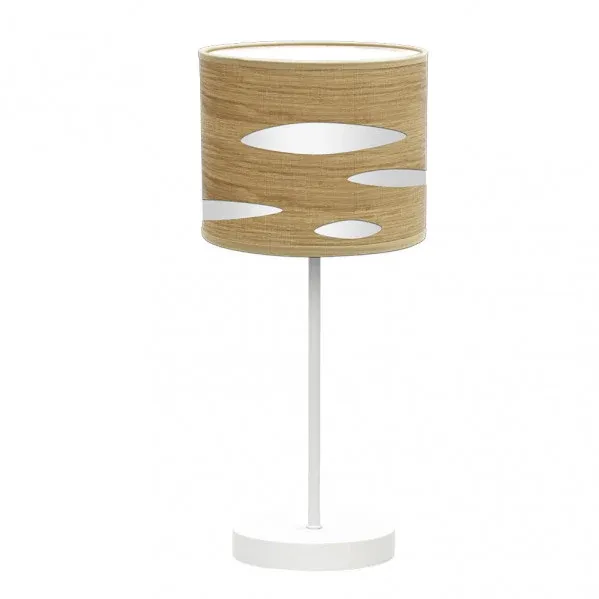 Lampe de table Fabrilamp Odra blanche E14