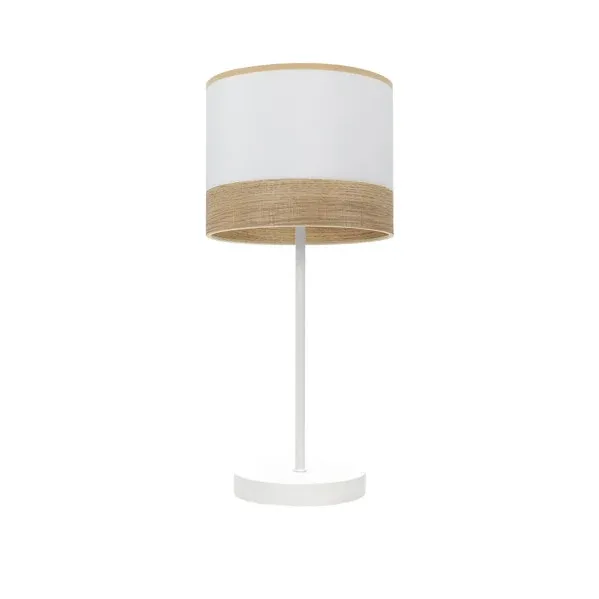 Lampe de table Fabrilamp Olga en métal blanc E14
