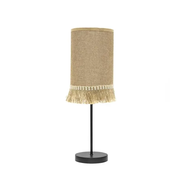 Lampe de table Fabrilamp Sibila noire E14
