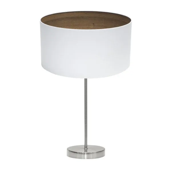 Lampe de table Fabrilamp Tatiana en métal blanc E27