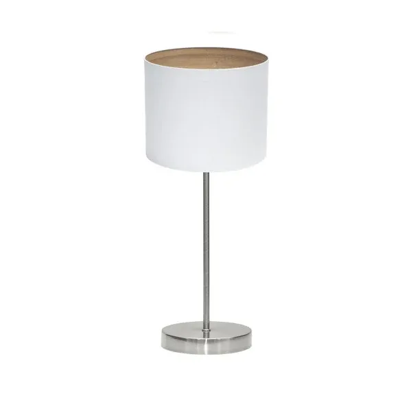 Lampe de table Fabrilamp Tatiana en métal blanc E14