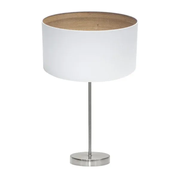 Lampe de table Fabrilamp Tatiana en métal blanc E27