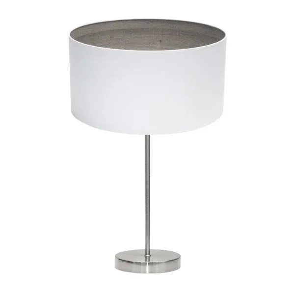 Lampe de table Fabrilamp Tatiana en métal blanc E27