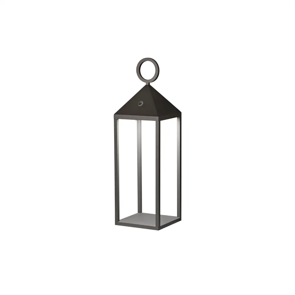 Lampe de table FARO Barcelona Argus en aluminium gris foncé, LED, hauteur 47 cm