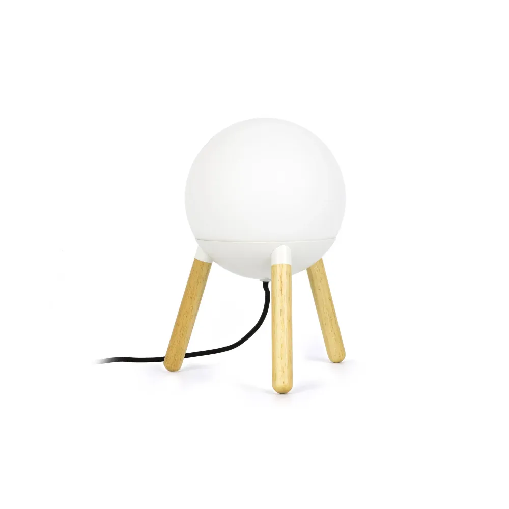 Lampe de table FARO Barcelona Mine Pc, aluminium blanc mat, douille E27, hauteur 30 cm Matt