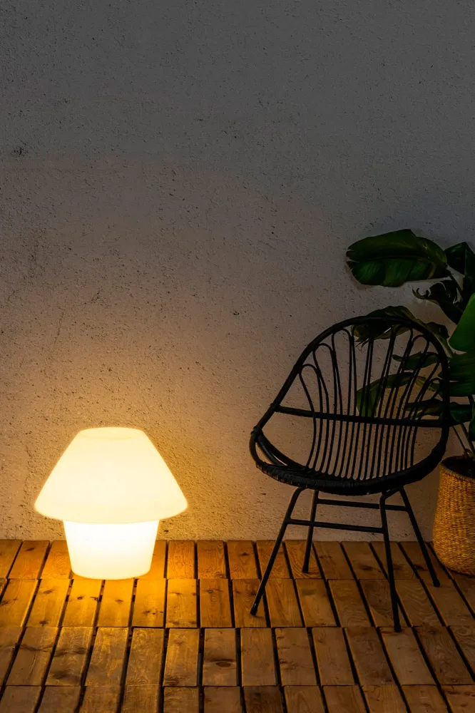 Lampe de table FARO Barcelona Versus blanc mat E27 H 48,0 cm