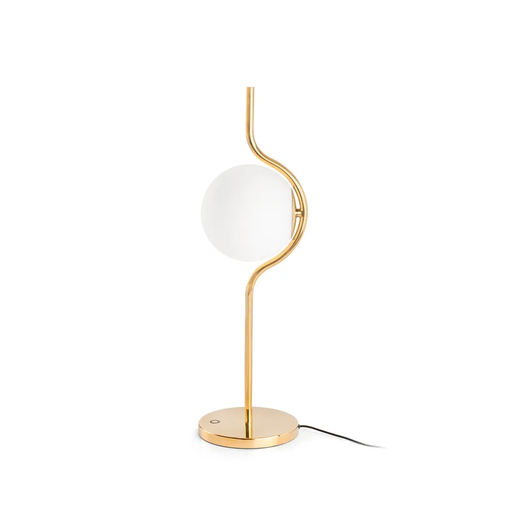 Lampe de table FARO Barcelona Le Vita, acier doré brillant, LED, H 58,0 cm Gold