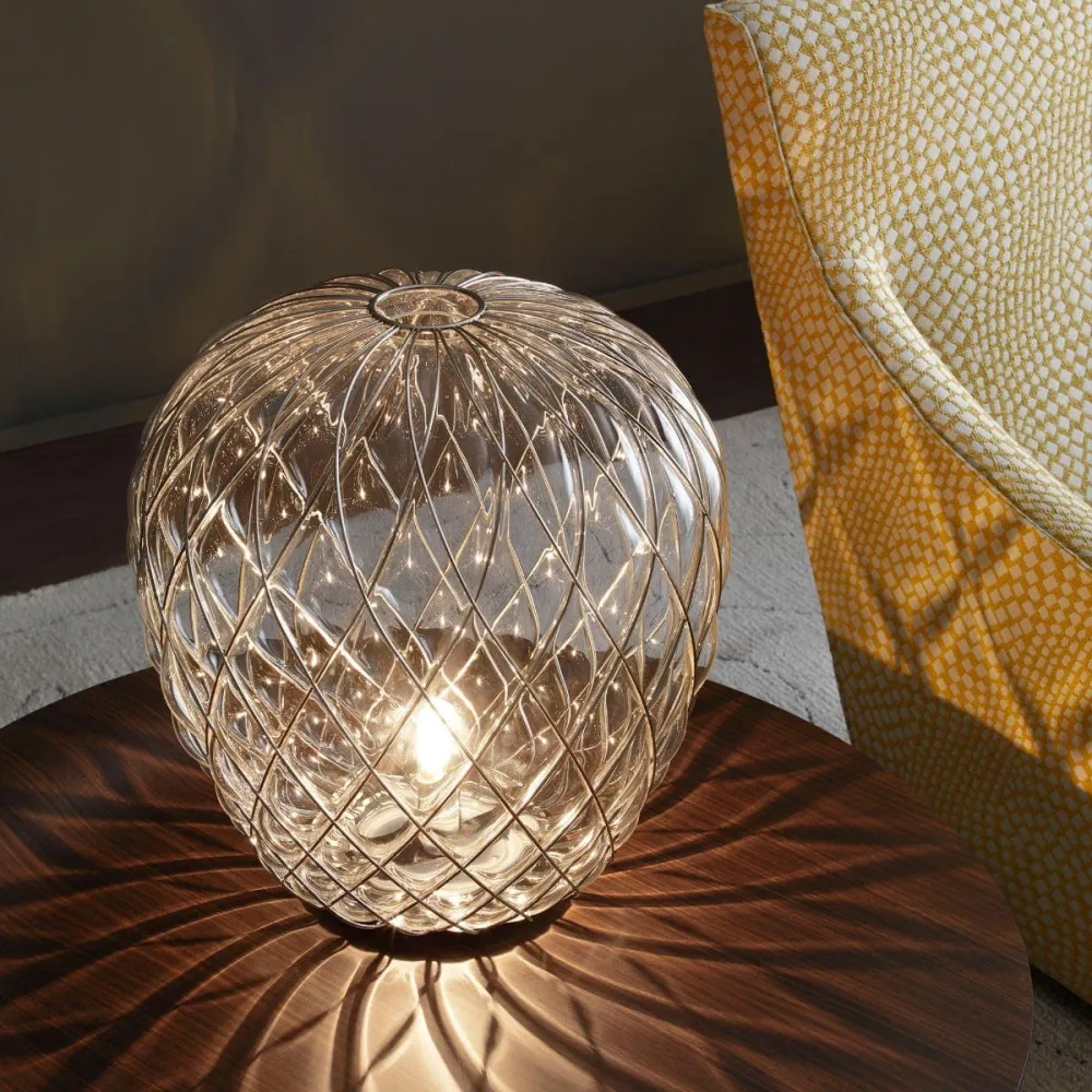 Lampe de table PINECONE grande chrome par Paola Navone pour FontanaArte