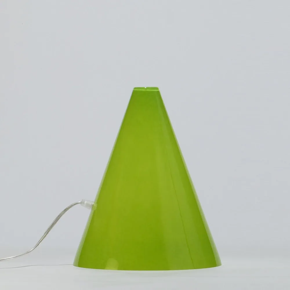 Lampe de table GEOMETRIC Cone Green GLASSCOR | Hand·Blown glass Store