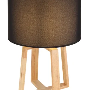Lampe de table Globo Lighting Moritz en bois brun E14