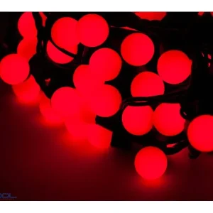 Guirlandes lumineuses LED de Noël - Boules rouges - 200 pièces - 20 mètres
