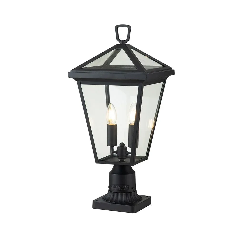 Lampe de table d'extérieur Hinkley Alford Place 2L aluminium, verre transparent E14