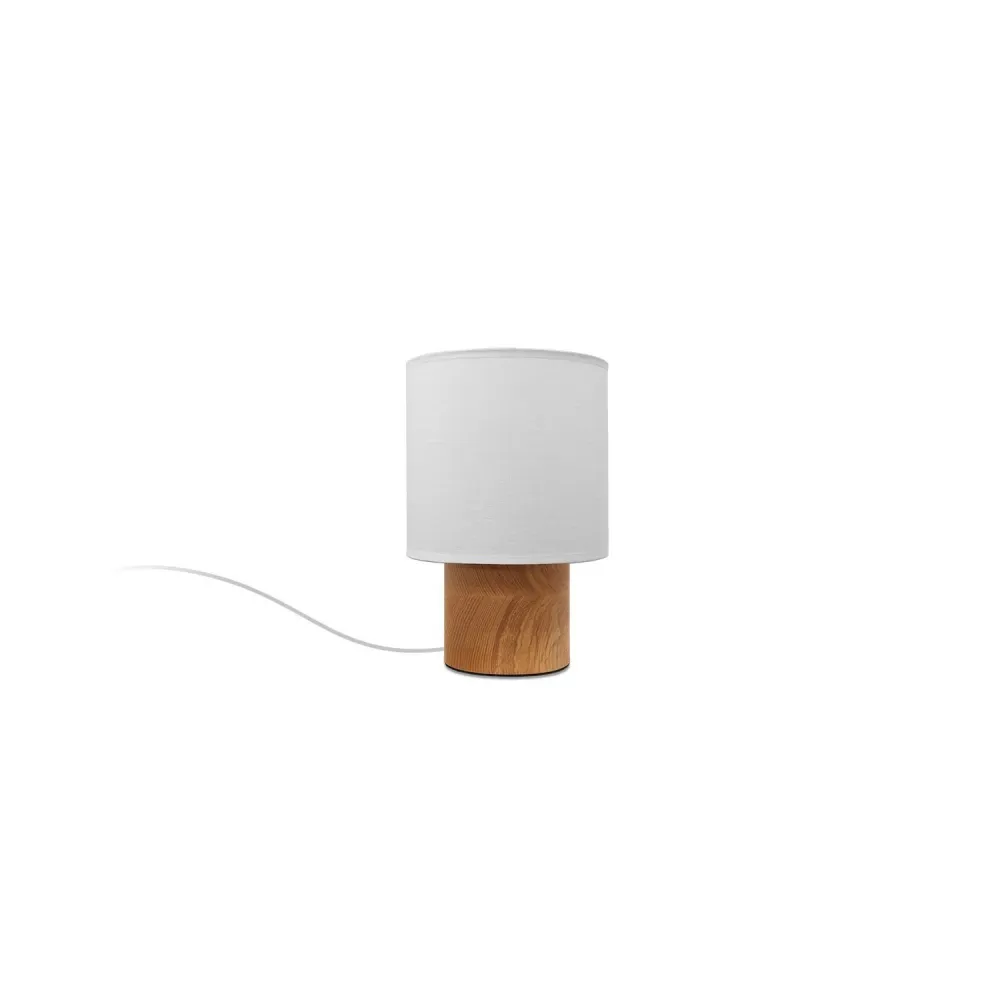 Lampe de table Ineslam en bois E27