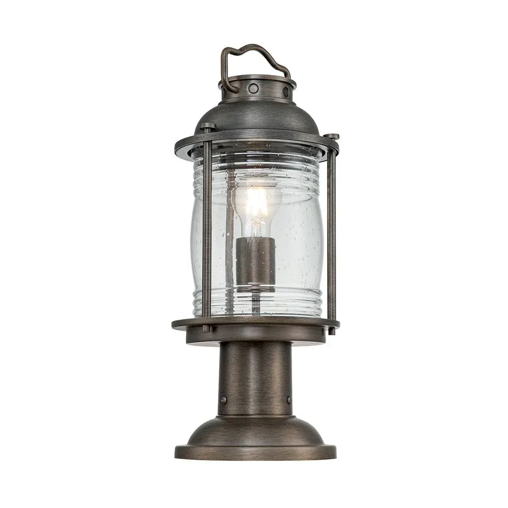 Lampe de table d'extérieur Kichler (KL-ASHLANDBAY3-M-BU) Ashland Bay, laiton, aluminium, verre clair bullé E27