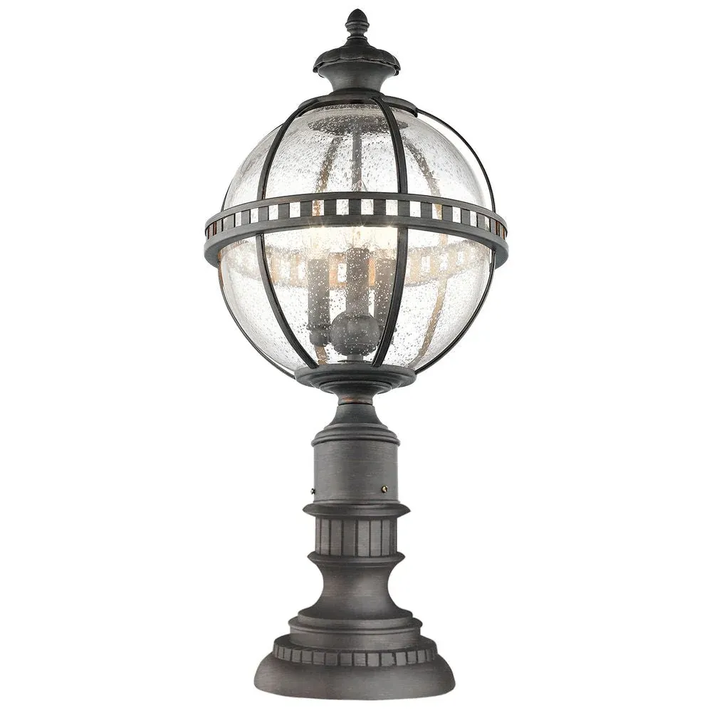Lampe de table d'extérieur Kichler (KL-HALLERON-3M) Halleron en métal, verre bullé E14 3L