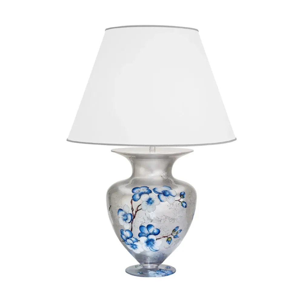 Lampe de table Kolarz ANFORA textile Chrome