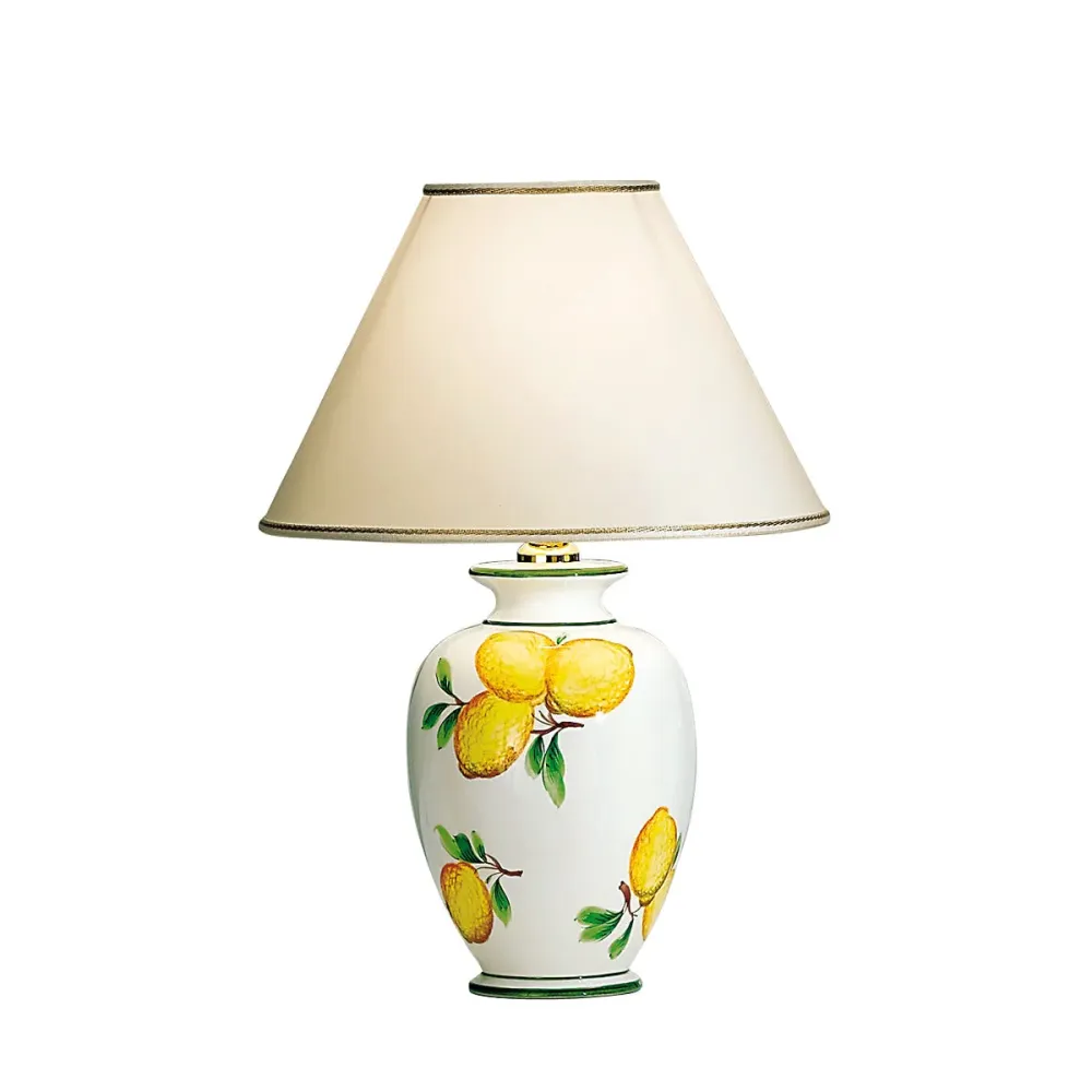 Lampe de table Kolarz GIARDINO textile doré