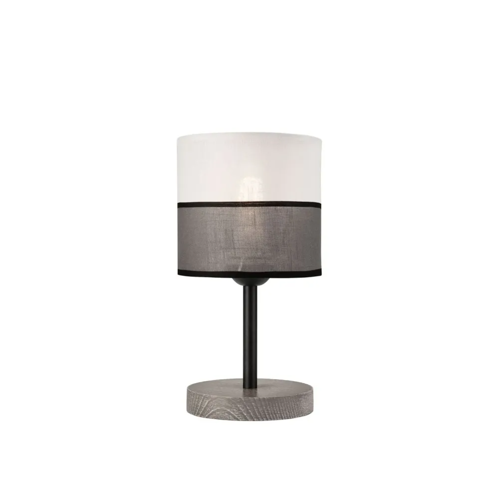 Lampe de table Lamkur Andrea gris acier E27 H 30 cm Grey