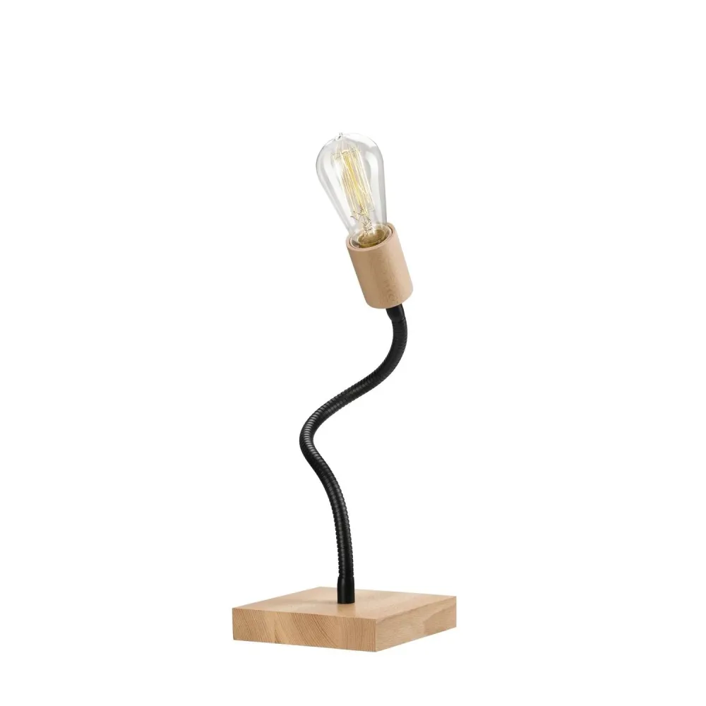 Lampe de table Lamkur Cameron acier noir E27 H cm