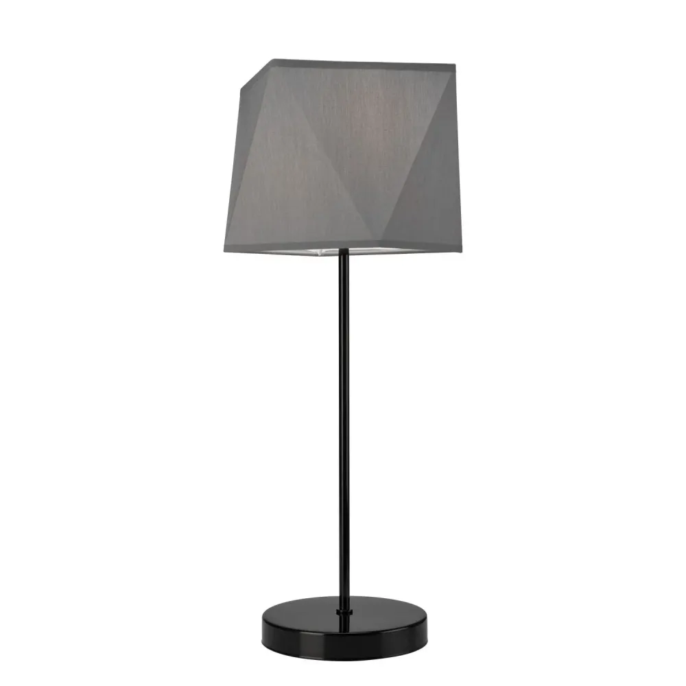 Lampe de table Lamkur Carla gris acier E27 H 52,5 cm Grey