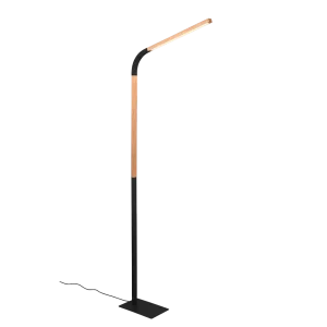 Lampadaire Norris noir/bois 445210132