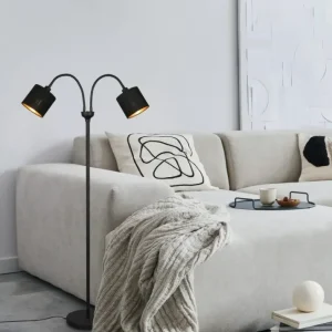Lampadaire Tommy noir/or 2L R46332079