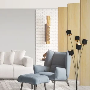 Lampadaire Tommy noir/or 5L pm R46335979