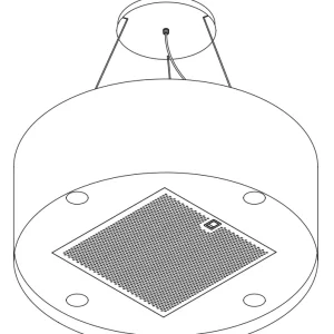 Lampe d'extraction Wave 2605.301 BASE 85 cm - RAL 9016 mat (blanc) - moteur interne - LED