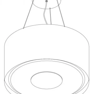 Lampe d'extraction Wave 2620.304 CIRCO 80cm - adaptée aux revêtements en cuir - RAL 9017 mat (noir) - moteur interne fixe...