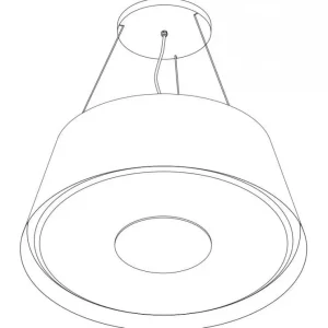 Lampe d'extraction Wave 2627.303 TAPS 90 cm - adaptée aux revêtements en cuir - RAL 9016 mat (blanc) - moteur interne - LED