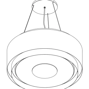 Lampe d'extraction Wave 2640.304 GLOBAL 90cm - adaptée aux revêtements en cuir - RAL 9017 mat (noir) - moteur interne fixe...