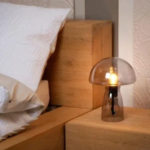 Lampe FUNGO gris fumé H28 LUCIDE 10514/01/65