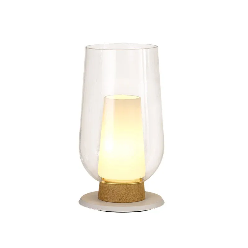Lampe NORA Blanc Bois H33,2cm Mantra 8281