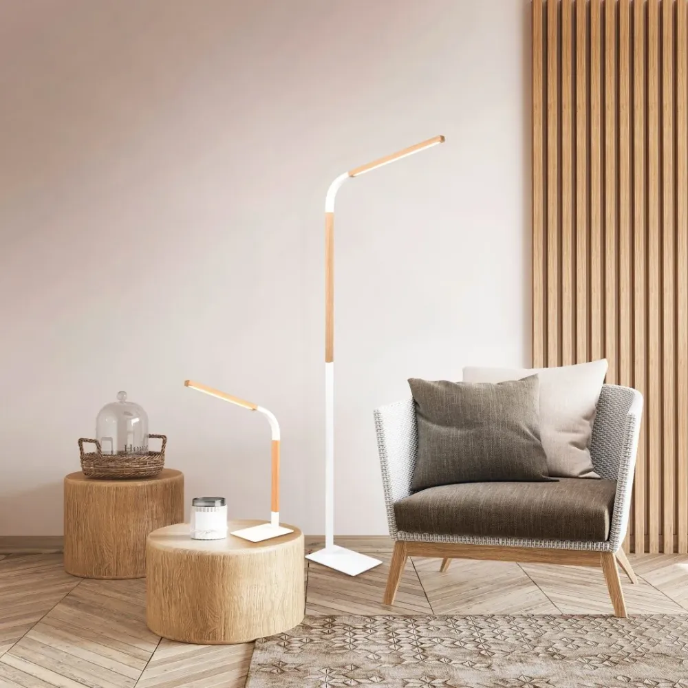 Lampe NORRIS blanc/bois TRIO 545210131