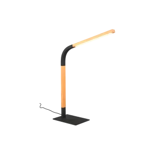 Lampe NORRIS noir/bois TRIO 545210132