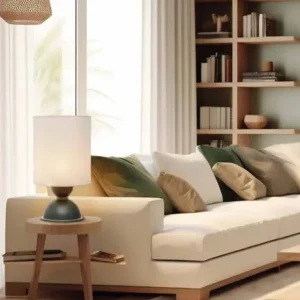 Lampe Orquila vert profond H55