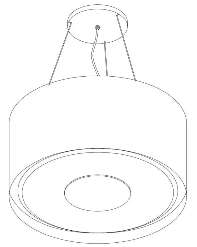 Lampe Wave 2620.250 CIRCO 80cm - adaptée aux revêtements en cuir - acier inoxydable - LEDDISC