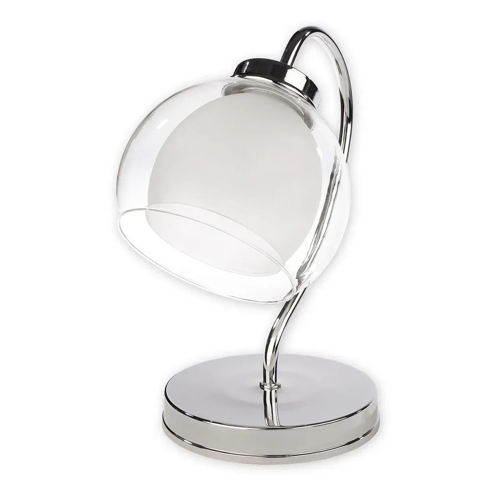 Lampe de table Lemir Dexy 1xE27 acier chromé