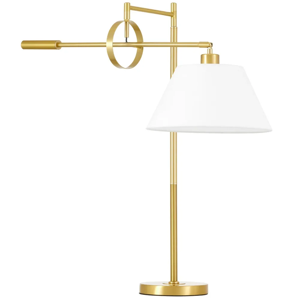 Lampe de lecture de table Lumina Deco Turin 1L, douille E27, hauteur 76 cm Black