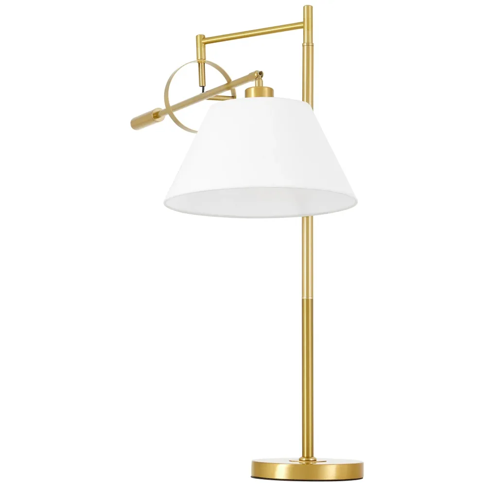 Lampe de lecture de table Lumina Deco Turin 1L, douille E27, hauteur 76 cm Black
