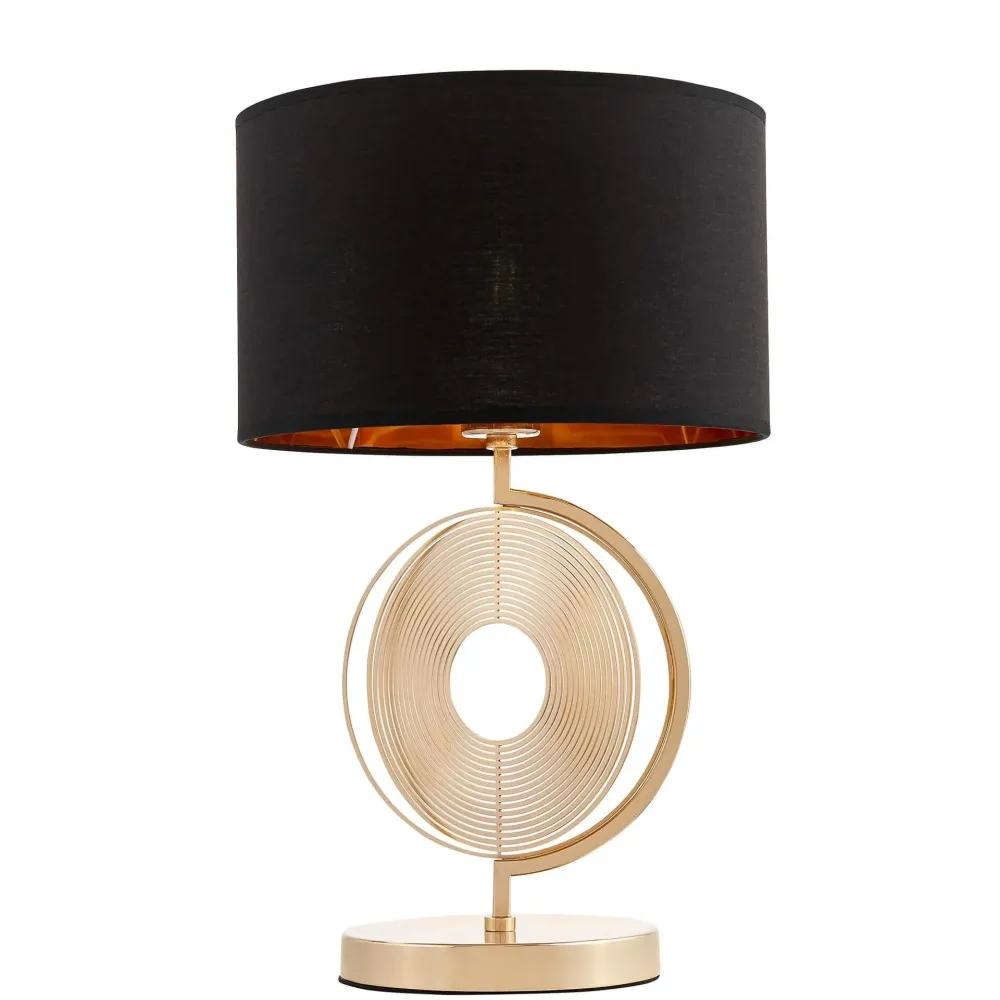 Lampe de table Lumina Deco Monteroni 1L E27, H 50cm Black