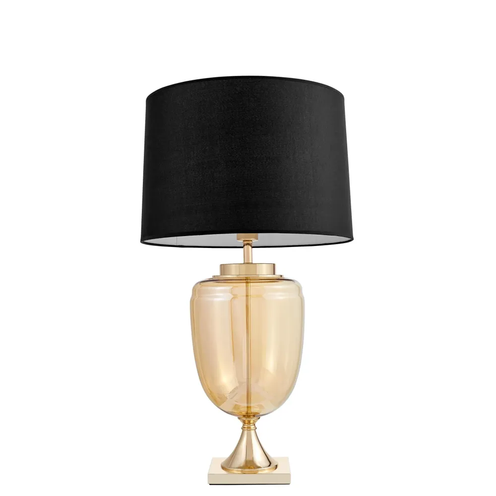 Lampe de table Lumina Deco Olympia 1L, culot E27, diamètre 45 cm Gold