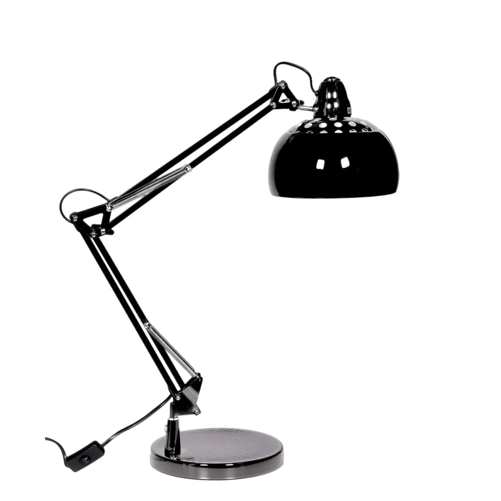 Lampe de table Lumina Deco Rigorry 1L, douille E27, hauteur 70 cm Black