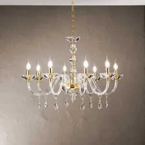 Lustre Camilla transparent 8 lp-camilla-8SP-oro