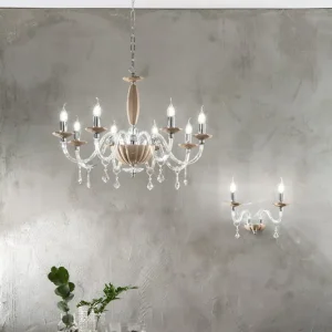 Lustre Cécile taupe 8 lp-cecile-8-tortora