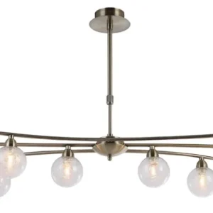 Lustre Snow 8 lumières laiton patiné LD 1049-8AP
